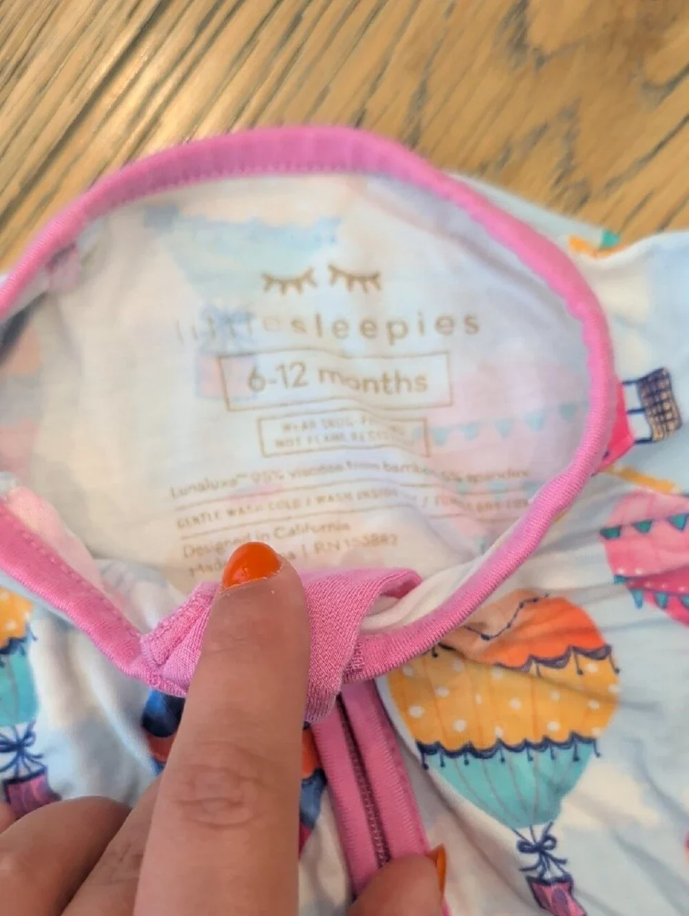 Little Sleepies holes sleeves